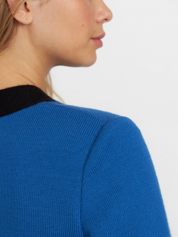 Гамма кардиган трикотажный (ярко-синий/черный, 44-46)