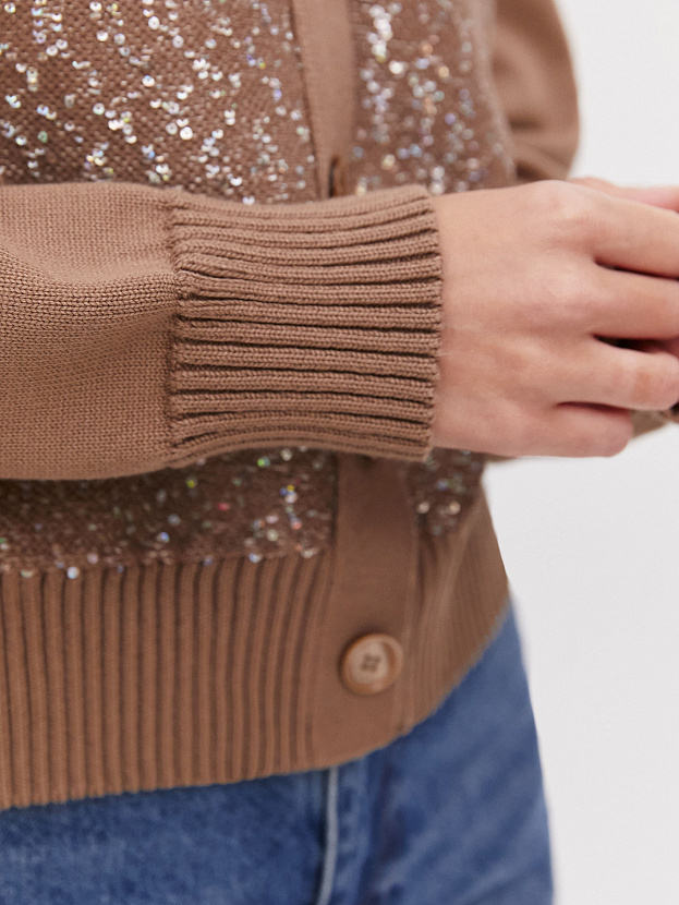 Дюна кардиган трикотажный (какао, 44-46)