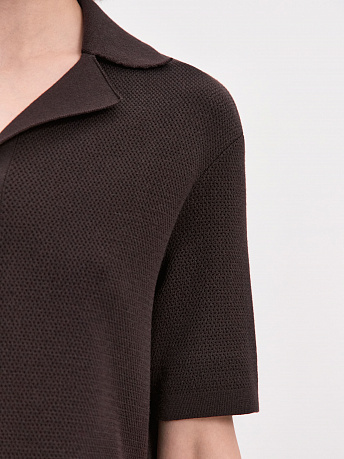 Кардиган из хлопка и вискозы с коротким рукавом Эллада