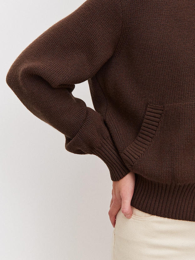 Эльба джемпер (бомбер) трикотажный (кофейный, 44-46)