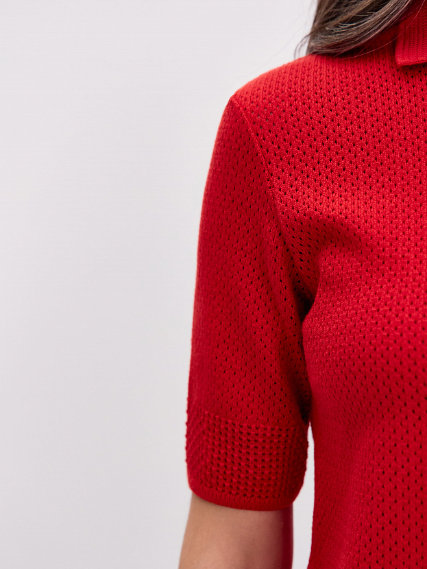 Симоне джемпер (футболка) трикотажный (красный, 44-46)