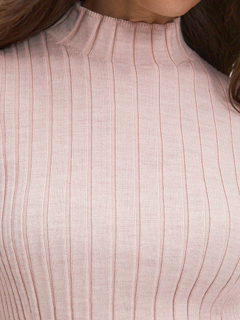 Водолазка из шерсти мериноса и вискозы с коротким рукавом Дайси