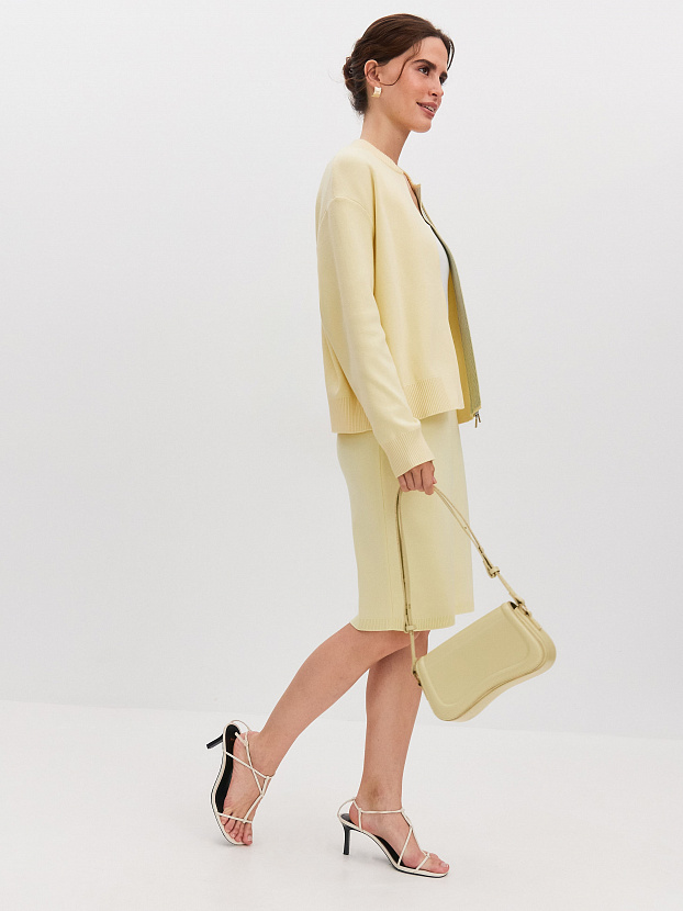 Сиетл джемпер (бомбер) трикотажный (бледно-желтый, 44-46)