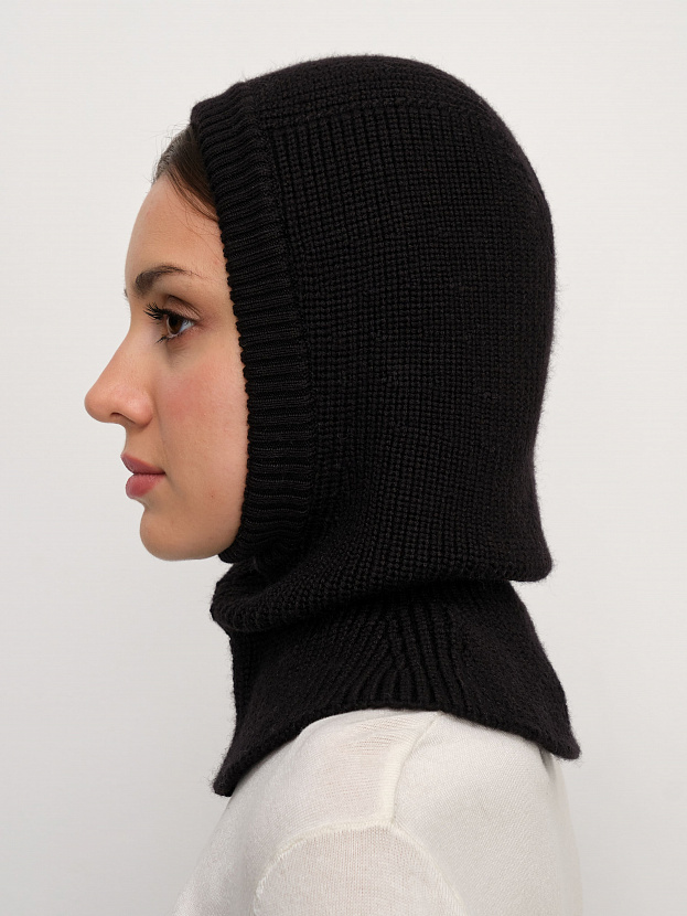 Экрю капор трикотажный (черный, 56-58)