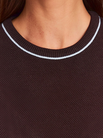 Майка с круглым вырезом из хлопка и вискозы Эмма