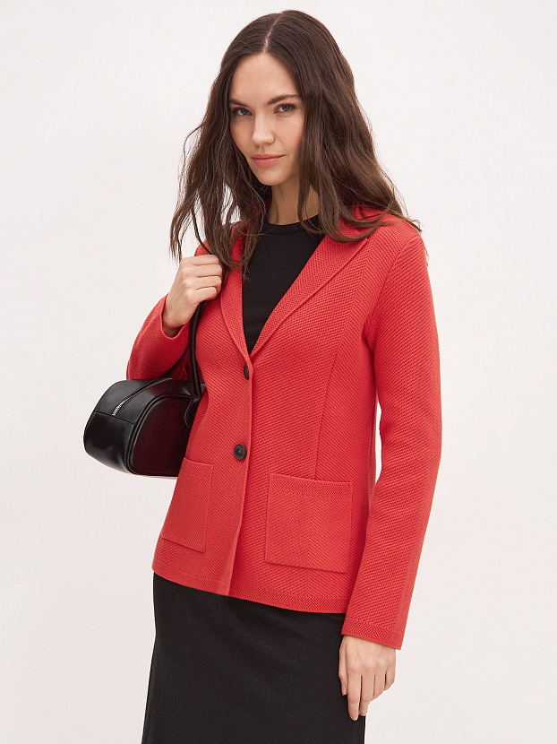 Рута жакет трикотажный (красный, 46)