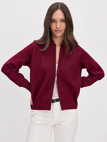 Бомбер из хлопка с пайетками Рио