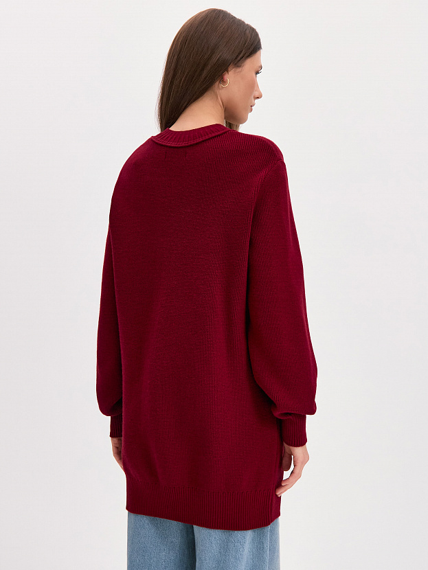 Блюз кардиган трикотажный (бордо, 44-46)