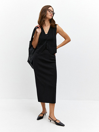 Юбка-миди с разрезом Матрикс