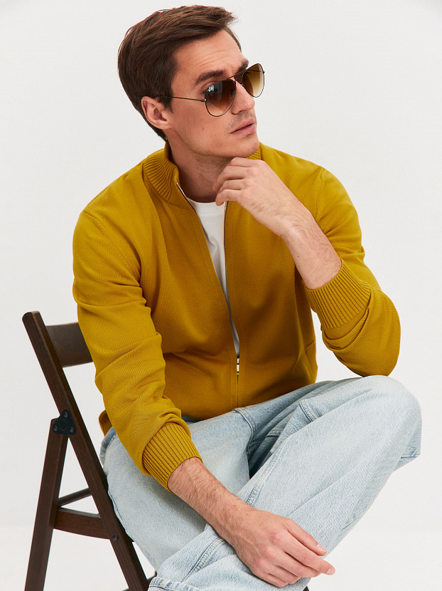 Лиссабон кардиган трикотажный (горчичный, 48/176-182)