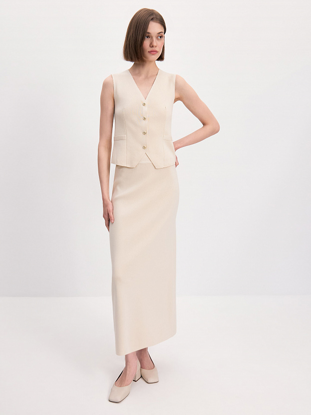 Тиффани жилет трикотажный (кремовый, 44-46)