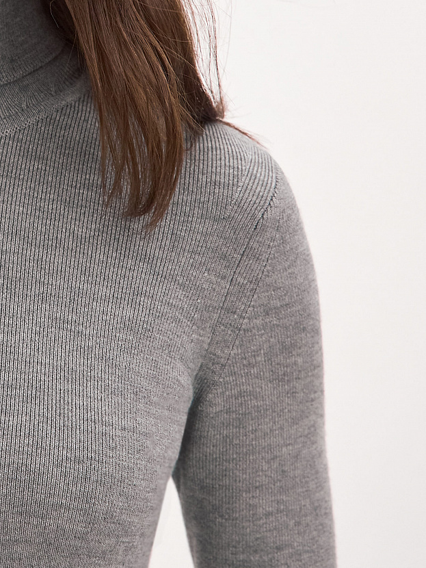 Клео водолазка трикотажная (серый меланж, 44-46)