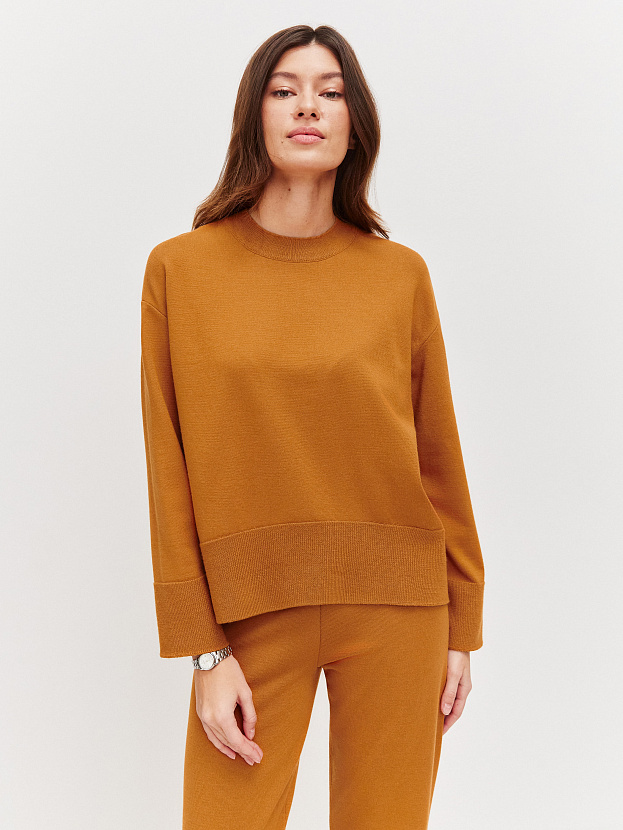 Дания костюм (джемпер+брюки) трикотажный (оранжевый, 40-42/164-170)