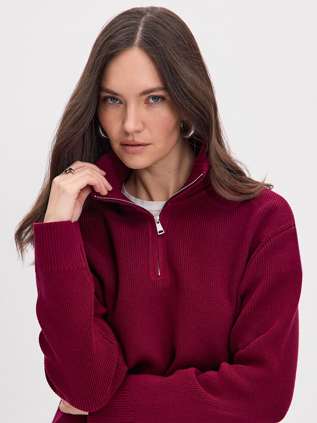 Авилон джемпер трикотажный (вишневый, 44-46)