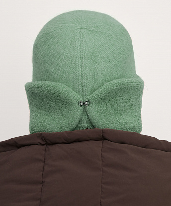 Шапка-ушанка из мохера и шерсти мериноса Стокгольм