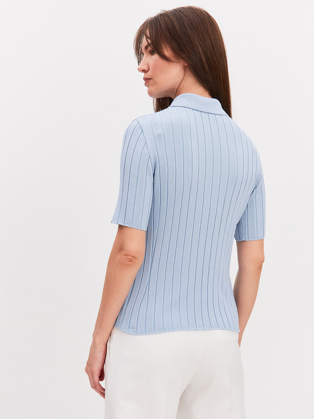 Вега джемпер (поло) трикотажный (голубой, 44-46)