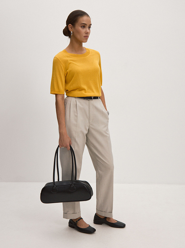 Адель джемпер (футболка) трикотажный (желтый, 44-46)