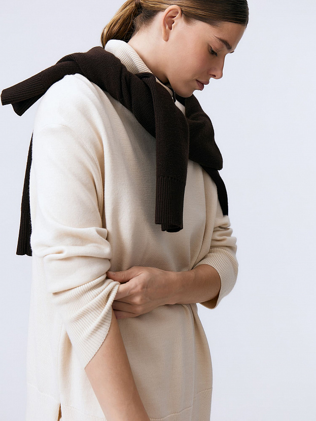 Сатурн костюм (джемпер+брюки) трикотажный (кремовый, 40-42/164-170)