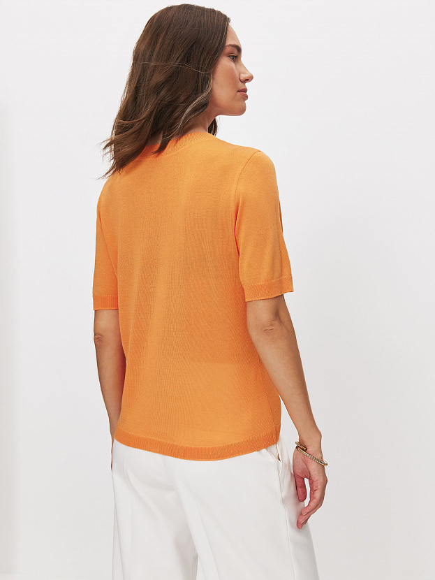 Адель джемпер (футболка) трикотажный (абрикосовый, 44-46)