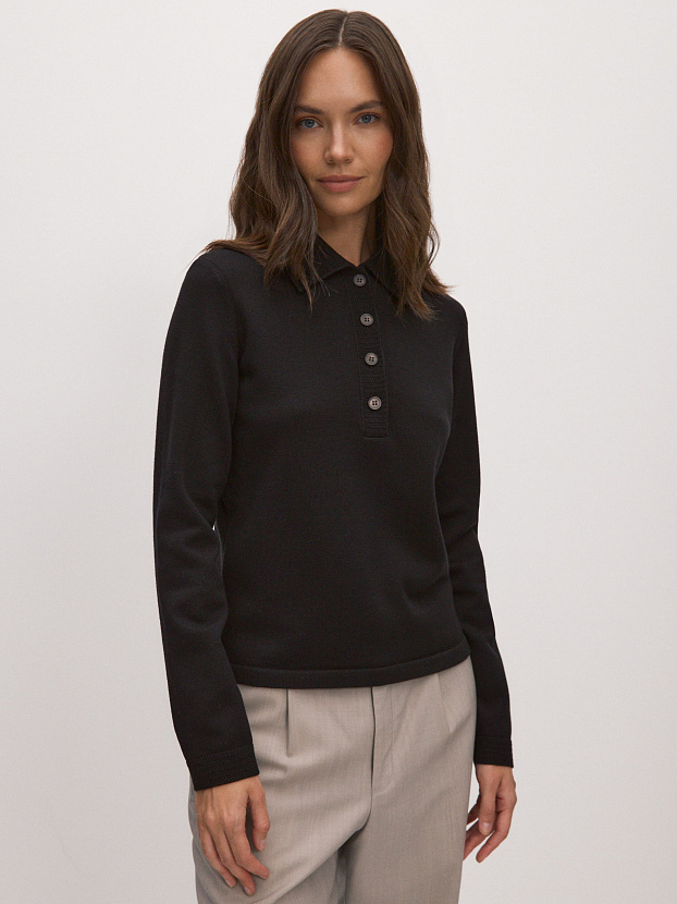 Фреско джемпер трикотажный (черный, 44-46)