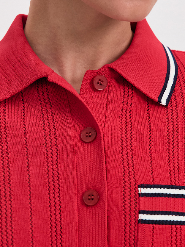 Льюис джемпер (поло) трикотажный (красный/темно-синий, 44-46)