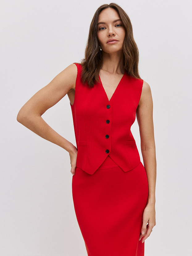 Трейси жилет трикотажный (красный, 44-46)