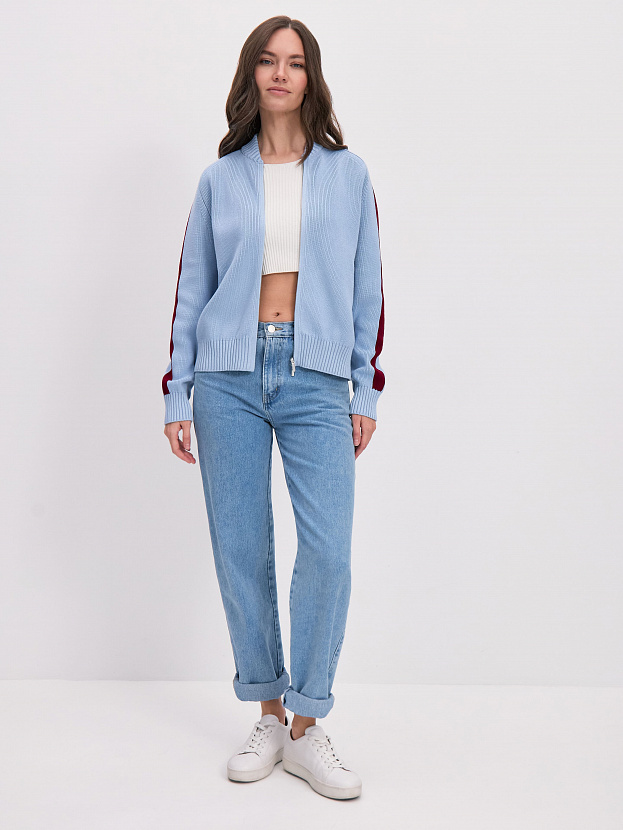 Энджел джемпер (бомбер) трикотажный (голубой, 44-46)