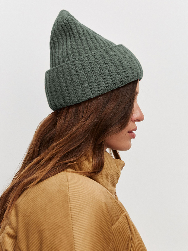 Лайт шапка трикотажная (темно-оливковый, 56-58)