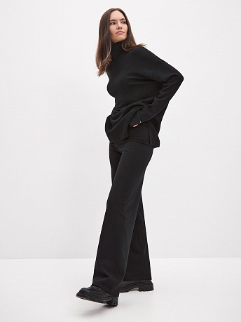 Брюки с шерстью мериноса и вискозой Сатурн