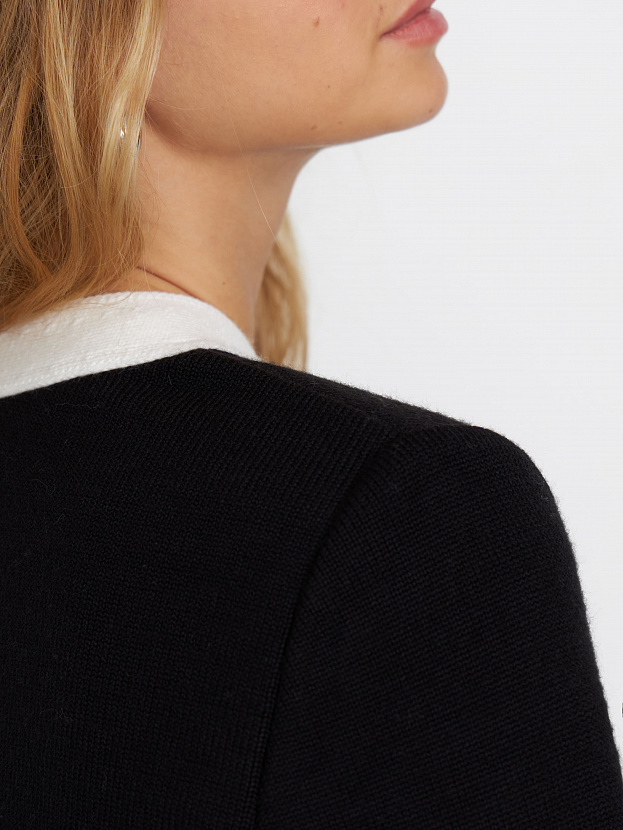 Гамма кардиган трикотажный (черный/белый, 44-46)