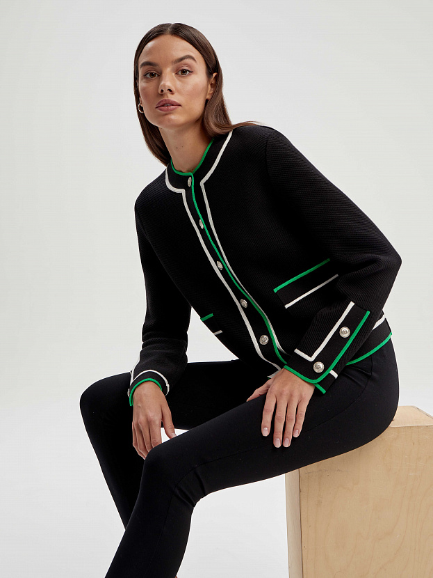 Майя жакет трикотажный (черный, 46-48)