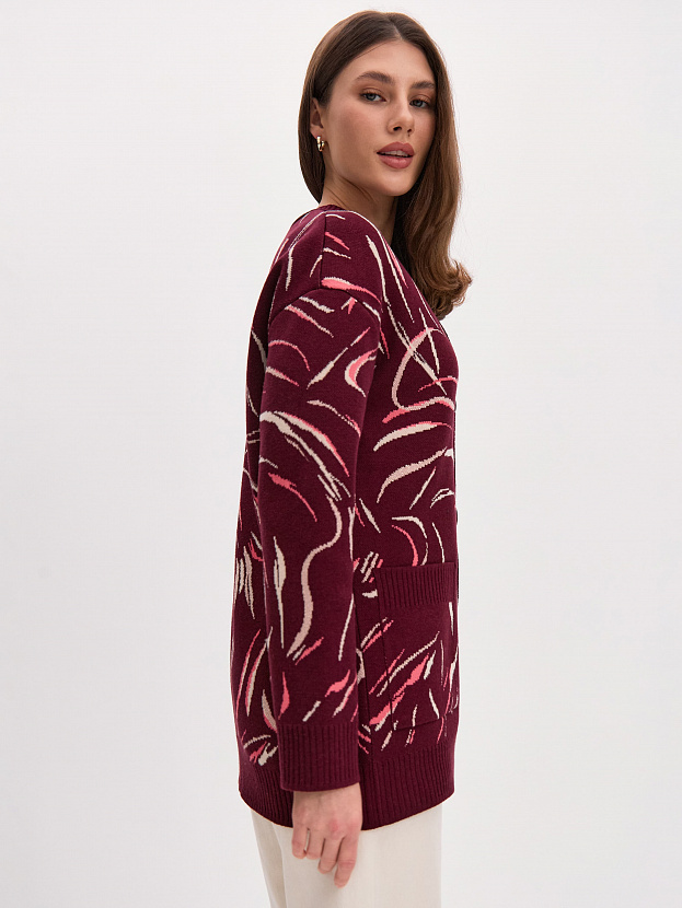 Гарда кардиган трикотажный (бордо, 44-46)