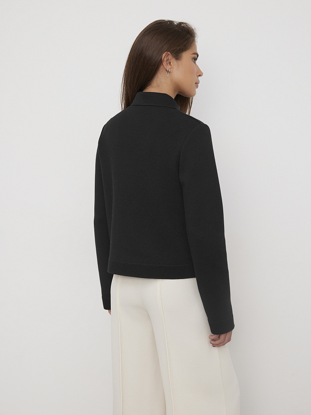 Ницца жакет трикотажный (черный, 46)