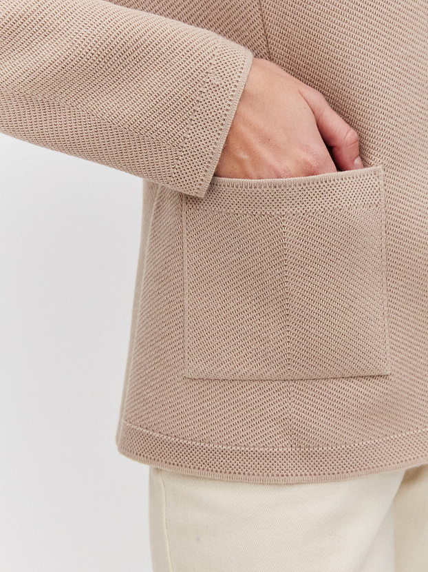 Имбирь жакет трикотажный (капучино, 46)