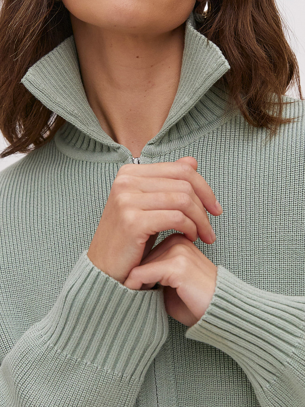 Гранд джемпер (бомбер) трикотажный (светло-зеленый, 44-46)