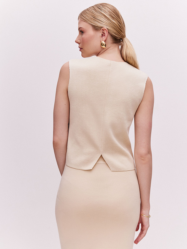 Трейси жилет трикотажный (кремовый, 44-46)