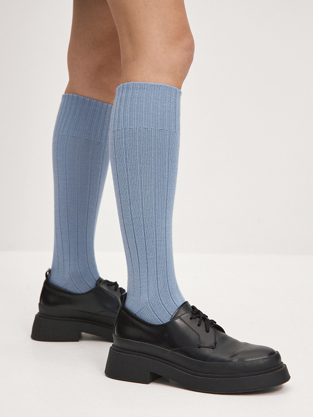 Гольфы трикотажные Степ (серо-голубой, 36-40)