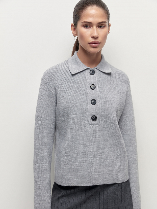 Крафт джемпер трикотажный (светлый маренго, 44-46)