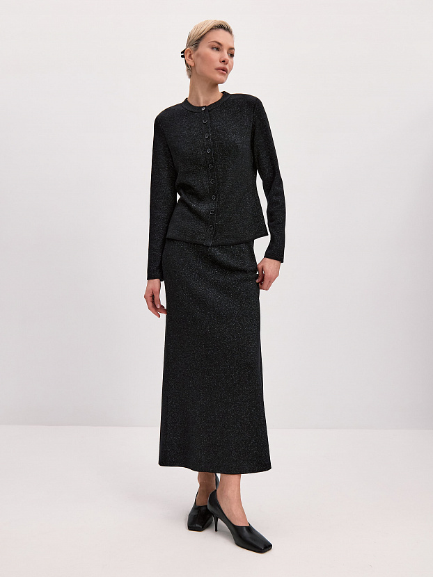 Розалин кардиган трикотажный (черный, 44-46)