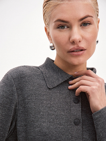 Джемпер из шерсти мериноса с вискозой и люрексом Логан