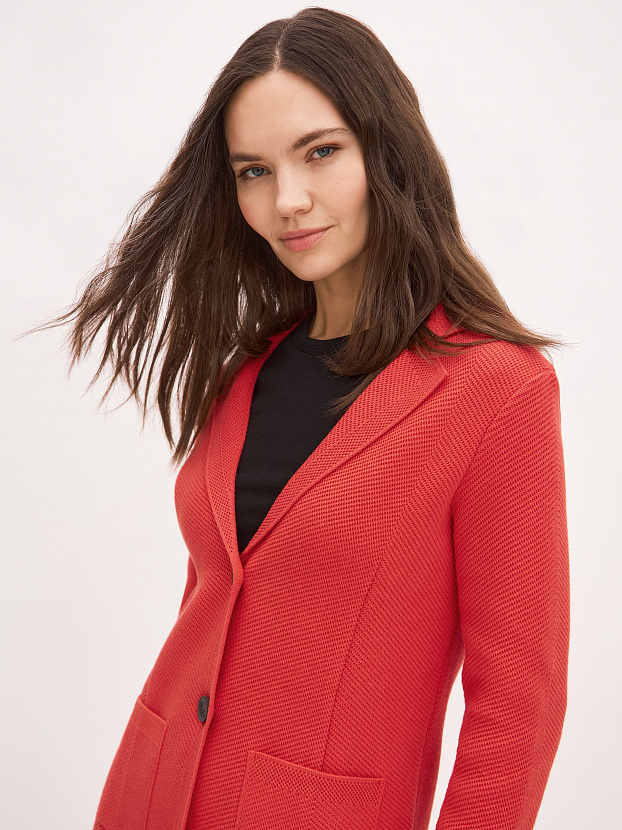 Рута жакет трикотажный (красный, 46)