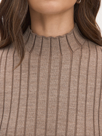 Водолазка из шерсти мериноса и вискозы с коротким рукавом Дайси