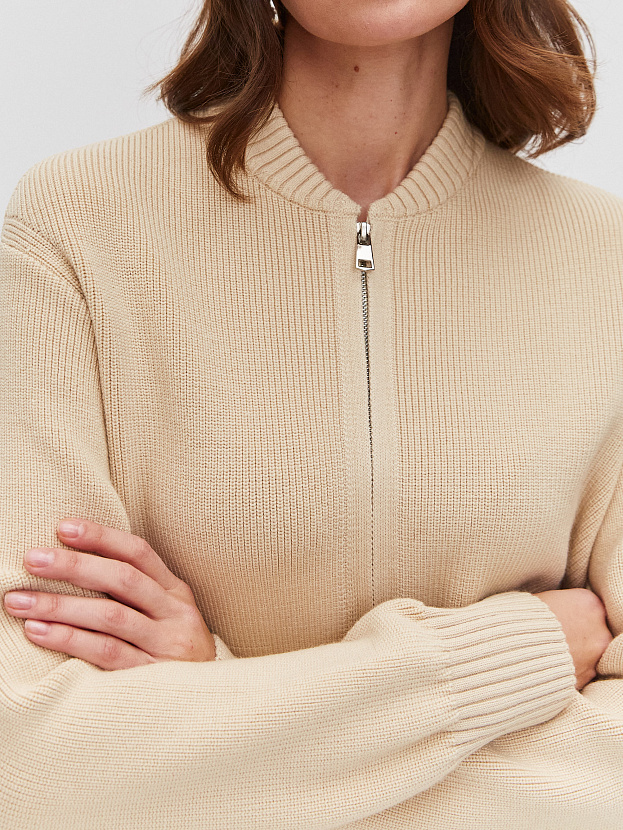 Эльба джемпер (бомбер) трикотажный (кремовый, 44-46)