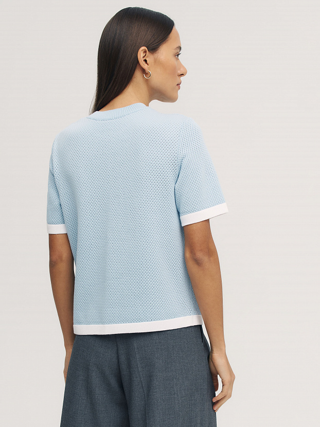 Элмонд джемпер (футболка) трикотажный (голубой, 44-46)