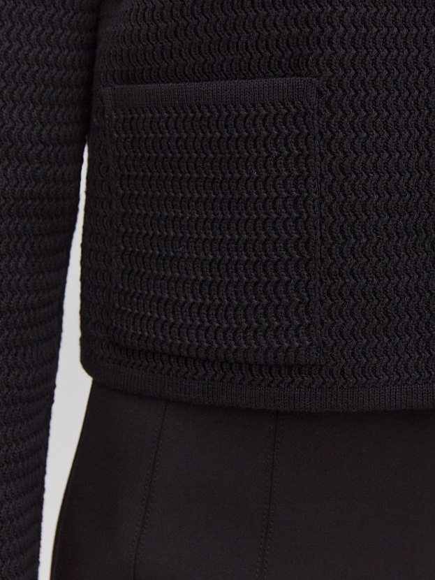 Селена жакет трикотажный (черный, 46)