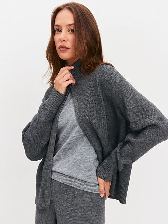 Бомбер из шерсти мериноса и вискозы Ирэн