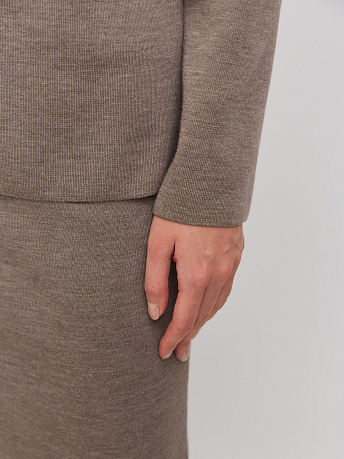 Костюм с юбкой из шерсти мериноса и вискозы Меридиан