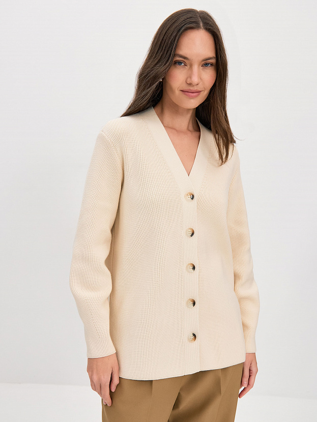 Родос кардиган трикотажный (кремовый, 44-46)