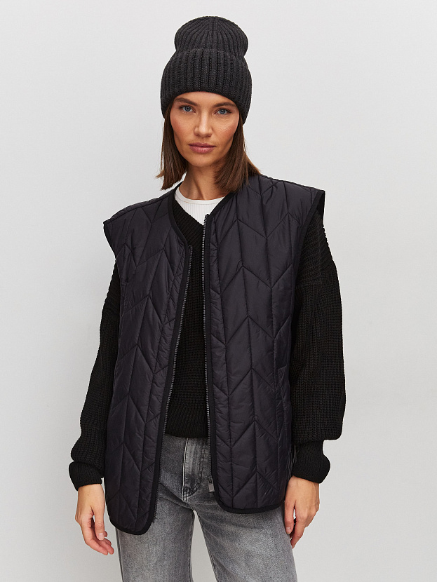 Лайт2 шапка трикотажная (серо-черный, 56-58)