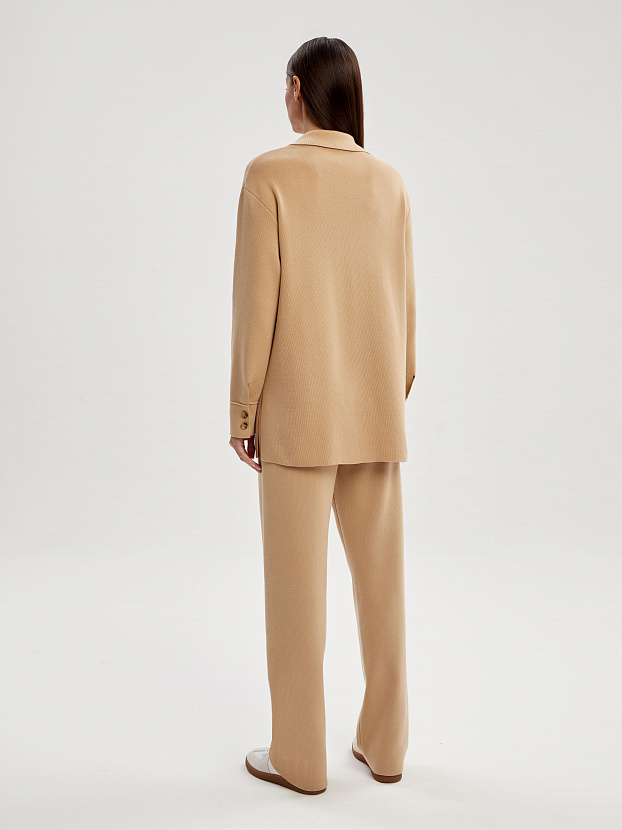 Портофино костюм (рубашка+брюки) трикотажный (светло-бежевый, 40-42/164-170)